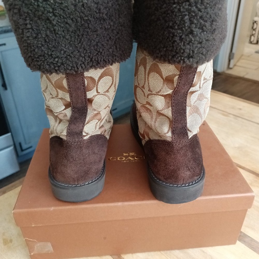 Genuine women's coach suede boots